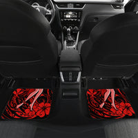 Hawaii Hula Girl Car Mats Hibiscus Hawaii Tribal Tattoo Red Version LT01 - Polynesian Pride