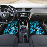 Hawaii Hula Girl Car Mats Hibiscus Hawaii Tribal Tattoo Sky Blue Version LT01 - Polynesian Pride