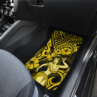 Hawaii Hula Girl Car Mats Hibiscus Hawaii Tribal Tattoo Yellow Version LT01 - Polynesian Pride