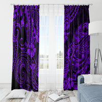 Hawaii Pineapple Window Curtain Polynesian Pattern Purple Version LT01 - Polynesian Pride
