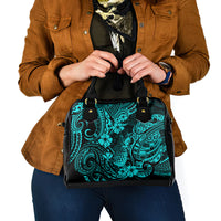 Hawaii Pineapple Shoulder Handbag Polynesian Pattern Turquoise Version LT01 - Polynesian Pride