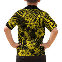 Hawaii Pineapple Hawaiian Shirt Polynesian Pattern Yellow Version LT01 - Polynesian Pride