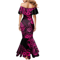 Hawaii Shaka Sign Mermaid Dress With Polynesian Hibiscus Pink Unique LT01 - Polynesian Pride