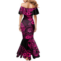 Hawaii Shaka Sign Mermaid Dress With Polynesian Hibiscus Pink Unique LT01 - Polynesian Pride