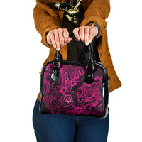 Hawaii Shaka Sign Shoulder Handbag With Polynesian Hibiscus Pink Unique LT01 One Size Pink - Polynesian Pride