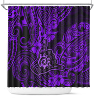 Hawaii Shaka Sign Shower Curtain Polynesian Pattern Purple Version LT01 Purple - Polynesian Pride