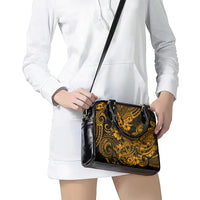 Hawaii Shark Shoulder Handbag Polynesian Pattern Gold Version LT01 - Polynesian Pride