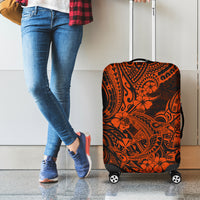 Hawaii Shark Luggage Cover Polynesian Pattern Orange Version LT01 - Polynesian Pride