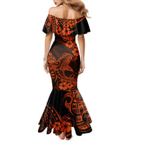 Hawaii Shark Mermaid Dress Polynesian Pattern Orange Version LT01 - Polynesian Pride