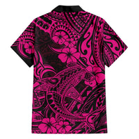 Hawaii Shark Hawaiian Shirt Polynesian Pattern Pink Version LT01 - Polynesian Pride