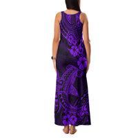 Hawaii Shark Family Matching Tank Maxi Dress and Hawaiian Shirt Polynesian Pattern Purple Version LT01 - Polynesian Pride