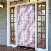 Pua Kalaunu Lei Door Cover Palaka Pattern