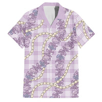 Pua Kalaunu Lei Family Matching Off Shoulder Short Dress and Hawaiian Shirt Palaka Pattern