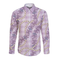 Pua Kalaunu Lei Long Sleeve Button Shirt Palaka Pattern
