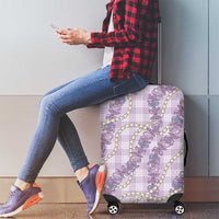 Pua Kalaunu Lei Luggage Cover Palaka Pattern