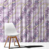 Pua Kalaunu Lei Window Curtain Palaka Pattern