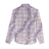 Pua Kalaunu Lei Women Casual Shirt Palaka Pattern