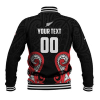 Custom Rugby New Zealand Baseball Jacket Baby Black Go Champions