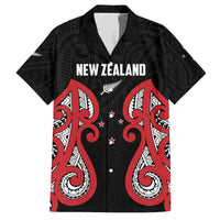 Custom Rugby New Zealand Family Matching Off The Shoulder Long Sleeve Dress and Hawaiian Shirt Baby Black Go Champions LT01 Dad's Shirt - Short Sleeve Black - Polynesian Pride