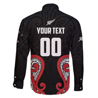 Custom Rugby New Zealand Family Matching Puletasi and Hawaiian Shirt Baby Black Go Champions