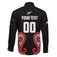 Custom Rugby New Zealand Family Matching Short Sleeve Bodycon Dress and Hawaiian Shirt Baby Black Go Champions LT01 - Polynesian Pride