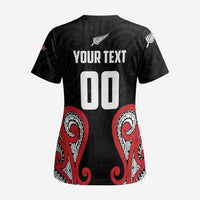 Custom Rugby New Zealand Scrub Top Baby Black Go Champions - Polynesian Pride