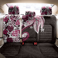Monstera Plumeria Flowers Pink Back Car Seat Cover Polynesian Pattern