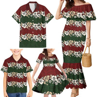 Hawaiian Hibiscus Christmas Color Family Matching Mermaid Dress and Hawaiian Shirt Unique LT01 - Polynesian Pride