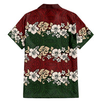 Hawaiian Hibiscus Christmas Color Family Matching Off Shoulder Maxi Dress and Hawaiian Shirt Unique LT01 - Polynesian Pride
