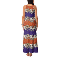 Hawaiian Hibiscus Family Matching Tank Maxi Dress and Hawaiian Shirt Orange and Purple Unique LT01 - Polynesian Pride