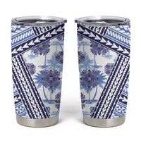 Hawaii Quilt Tumbler Cup Kakau Polynesian Pattern Blue Version LT01 Blue - Polynesian Pride