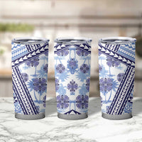 Hawaii Quilt Tumbler Cup Kakau Polynesian Pattern Blue Version LT01 - Polynesian Pride