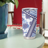 Hawaii Quilt Tumbler Cup Kakau Polynesian Pattern Blue Version LT01 - Polynesian Pride