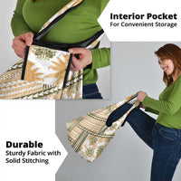 Hawaii Quilt Grocery Bag Kakau Polynesian Pattern Gold Version