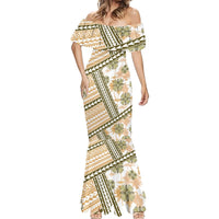 Hawaii Quilt Mermaid Dress Kakau Polynesian Pattern Gold Version LT01 - Polynesian Pride