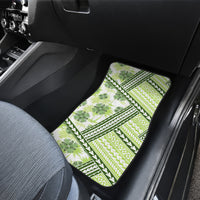 Hawaii Quilt Car Mats Kakau Polynesian Pattern Olive Green Version LT01 - Polynesian Pride