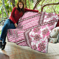 Hawaii Quilt Quilt Kakau Polynesian Pattern Mauve Pink Version LT01 - Polynesian Pride