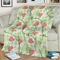Anthurium Pikake Ti Leaf Palaka Blanket Green Version