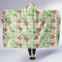 Anthurium Pikake Ti Leaf Palaka Hooded Blanket Green Version