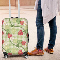 Anthurium Pikake Ti Leaf Palaka Luggage Cover Green Version