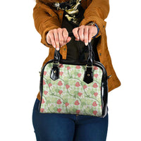 Anthurium Pikake Ti Leaf Palaka Shoulder Handbag Green Version