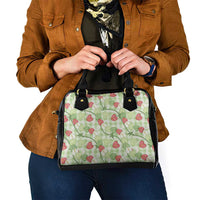 Anthurium Pikake Ti Leaf Palaka Shoulder Handbag Green Version