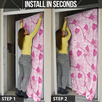 Anthurium Pikake Ti Leaf Palaka Door Cover Pink Version