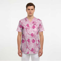 Anthurium Pikake Ti Leaf Palaka Scrub Top Pink Version