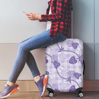 Anthurium Pikake Ti Leaf Palaka Luggage Cover Purple Version