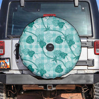 Anthurium Pikake Ti Leaf Palaka Spare Tire Cover Turquoise Version