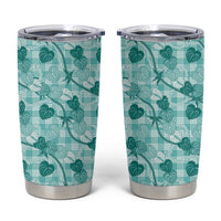 Anthurium Pikake Ti Leaf Palaka Tumbler Cup Turquoise Version