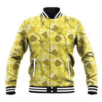 Anthurium Pikake Ti Leaf Palaka Baseball Jacket Yellow Version