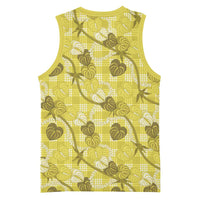Anthurium Pikake Ti Leaf Palaka Basketball Jersey Yellow Version