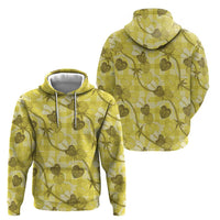 Anthurium Pikake Ti Leaf Palaka Zip Hoodie Yellow Version